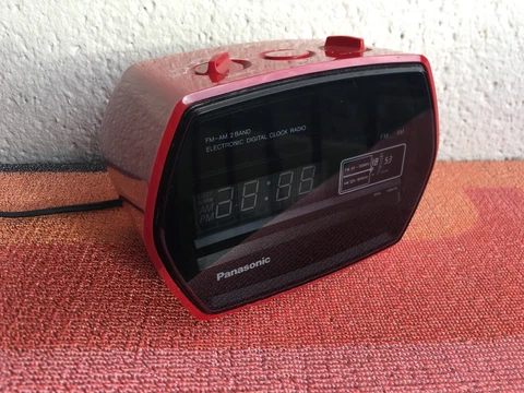 Vtg Panasonic RC-55 Rare Red AM FM Alarm Clock Radio Cover