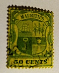 Mauricio. Scott's # 111. Usado. Escudo de armas. tienda de estampillas de sal. - Imagen 1 de 2