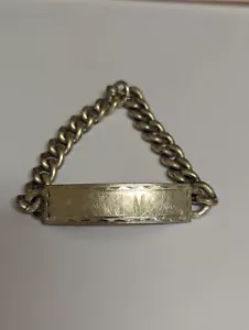 Vintage 1960s Elco personalized engraved ID sterling silver bracelet 40 grams - Picture 1 of 12