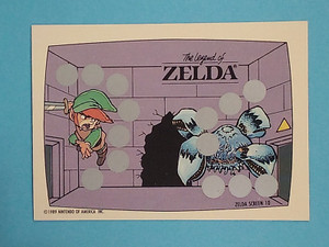 1989 Topps Nintendo Scratch-Off The Legend Of Zelda Screen #10 ⚔