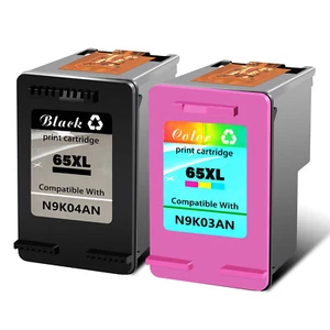 65XL Compatible Ink Cartridge Black Colour FOR HP ENVY 5010 5020 5052 5055 5058 - Zdjęcie 1 z 16