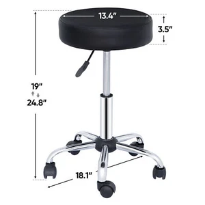 10pcs Rolling Stool Hydraulic Swivel Salon Chair Office Tattoo Adjustable Height - Picture 1 of 12
