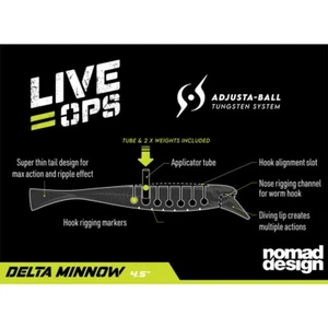 Nomad Design Live Ops Delta Minnow 4,5" - Farbe wählbar - Bild 1 von 29