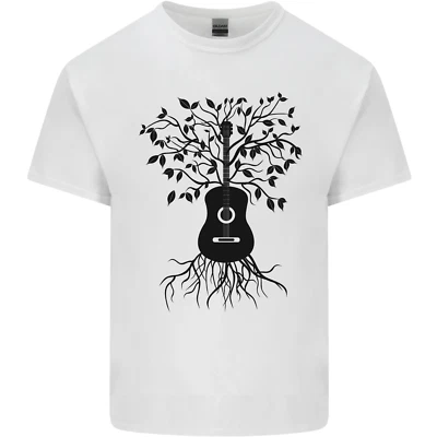 GILDAN Akustikgitarre Tree Roots Gitarrist Musik Kinder T-Shirt Kinder