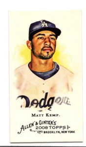 2008 TOPPS ALLEN & GINTER'S BASEBALL MINI 266 MATT KEMP DODGERS - Picture 1 of 2