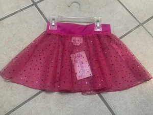 Size 6 Fuchsia Pink Sparkle Elastic Waist Ballet Dance Skirt Made In USA NWT ! - Picture 1 of 2