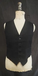 Gilet d'homme ancien drap de laine et soie 1900 - Imagen 1 de 9