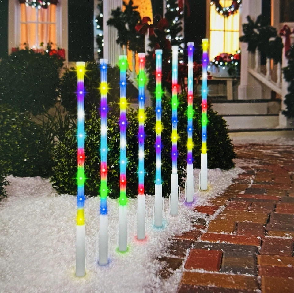 Gemmy Orchestra of Lights Color-Changing Tube Light 8 LED Pathway Lights 5286314