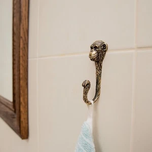 Wall hook,Brass hook,Monkey face,Coat hook,Bag hook,Interior decoration. - Picture 1 of 12