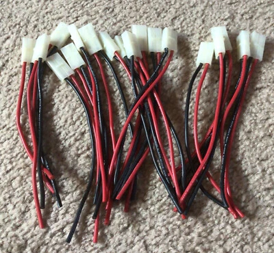 18 Tamiya Female Connectors / Adapters w/ 16 AWG Wire 6 Inch Lead - Image 1 of 2