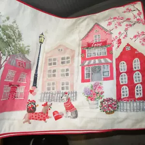 City of Love Mireille Design 16"x72" Valentine Dachshund Decorative Table Runner - Picture 1 of 10