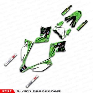 Waterproof Sunproof Custom Sticker Decal Graphics for KLX 125 150 2010-2018 MX - Picture 1 of 8