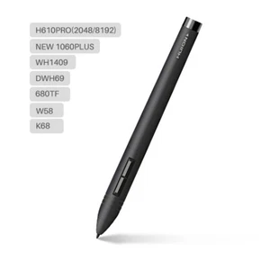 Huion Rechargeable Digital Pen Stylus P80 for Graphics Drawing Tablet Black - Picture 1 of 6