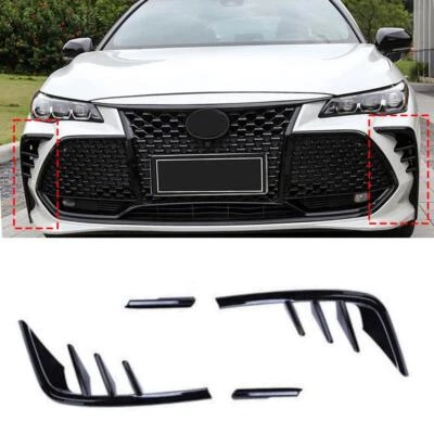 Glossy Black For Toyota Avalon 2019-2022 Front Bumper Air Vent Cover Trim 4pcs Foto 1 de 4