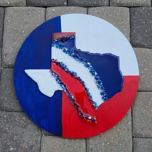 Arte de pared geoda del estado de Texas - Imagen 1 de 7