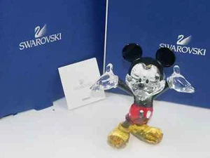 FIGURA MICKEY MOUSE SWAROVSKI WALT DISNEY 1118830 RETIRADO CON FUNDA DE CAJA Y CERTIFICADO - Imagen 1 de 6