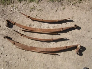74-93 DODGE D350 D450 CUMMINS REAR LEAF SPRINGS W/ HELPERS OEM COMPLETE SET - Picture 1 of 4