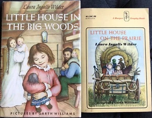 LITTLE HOUSE ON THE PRAIRIE PB + BIG WOODS HB VTG LAURA INGALLS WILDER LOT (2) - Imagen 1 de 4