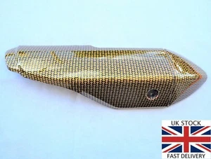 Honda MSX 125 GROM Carbon Exhaust Cover GOLD 2013 2014 2015 2016 **UK STOCK** - Picture 1 of 11