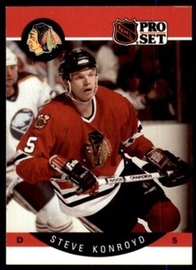 Steve Konroyd 1990-91 Pro Set #52 Chicago Blackhawks