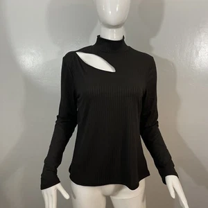 Blusa negra manga larga cuello falso I-N-C International Concepts talla PL - Imagen 1 de 11