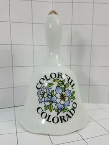 COLORADO State Collector Bell Colorful Colorado with flowers #502 - Foto 1 di 2