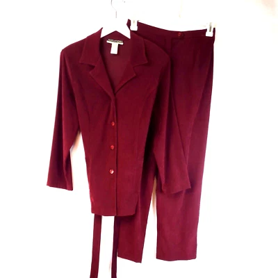 Vintage Notations Clothing Co. Vestido Mujer Borgoña Pantalón Talla Mediana ¡Bonito! Foto 1 de 4