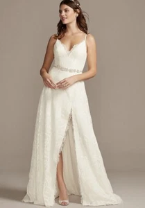 Palm Leaf Lace Melissa Sweet Wedding Dress - Picture 1 of 10