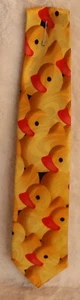 Necktie - RALPH MARLIN TIE - YELLOW DUCKS - Picture 1 of 2