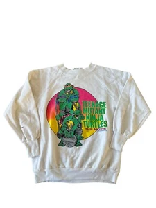 Vintage Teenage Mutant Ninja Turtles Sweater Kids Large TMNT 90s Mirage Studios - Picture 1 of 6