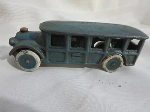 1930's A C Williams Toy Cast Iron Limousine Car Cab Blue 4.5" Long - Picture 1 of 6