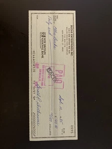 1985 Ellis Burks signed payroll check New Britain Red Sox - Picture 1 of 3