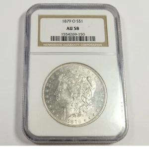 1879 O NGC AU58 - Silver Morgan Dollar $1 US Coin #51868B - Picture 1 of 2