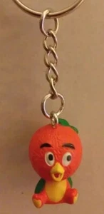 HANDMADE Key Chain FLORIDA ORANGE BIRD FIGURE (1) Inch Tall & Key Ring Diameter! - Picture 1 of 6