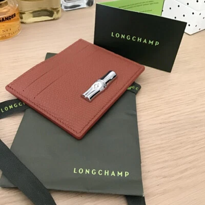 Longchamp 'Le Roseau' Chestnut Card Holder SLG/Brand New in Packaging/Cow Hide - Image 1 of 4