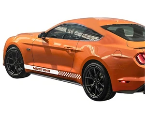 Fit For Ford Mustang Car Side Skirt Decals Graphics Vinyl Racing Stripe Sticker - Picture 1 of 8