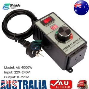 220V Electric Motor Rheostat Variable Speed Controller For Router Fan 4000W AU. - Picture 1 of 24