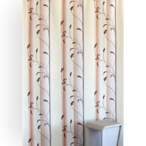 Vorhang Dekoschal Gardine Maßanfertigung – Wählbare Höhe 80-300 cm LAURIA BEIGE - Bild 1 von 11