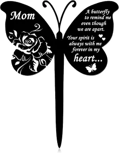 Mom Memorial Stakes Grave Decorations for Cemetery Mom Grave Plaque Stake Marker - Picture 1 of 6
