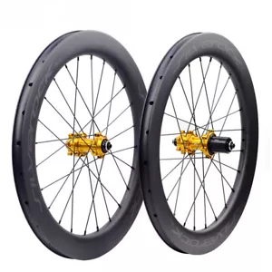 20inch 406 451 Carbon Bicycle Wheels Rim Disc Brake for Folding Bike Wheelset - Picture 1 of 25