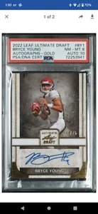 2022 Leaf Ultimate Draft Bryce Young Auto Gold RC PSA POP 2 Make Offer!!! - Picture 1 of 3