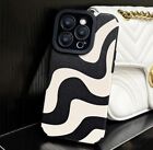 Wavy Zebra Stripe Pattern soft Case For iPhone 14 Pro Max