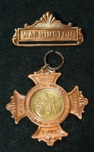 1902 36TH NATIONAL ENCAMPMENT GAR WASHINGTON VETERAN SOUVENIR MEDAL NO RIBBON - Picture 1 of 2