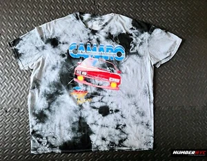 GM CAMARO Z28 RACING 2XL (50-52) GRAY WHITE BLACK TYE-DYED SHORT SLEEVE T-SHIRT - Picture 1 of 8