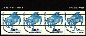 US 1978 SC 1615CE PIANOFORTE STEINWAY GRND 8,4¢ BLU DK ON YEL BOIL IMPER NUOVO DI ZECCA OG IN PERFETTE CONDIZIONI - Foto 1 di 2
