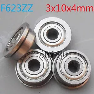 4pcs F623zz Sealed Flange Bearing 3 x 10 x 4 mm for TAMIYA TRAXXAS RC Hobby DIY - Picture 1 of 1