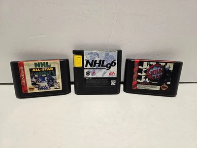 Lote de 3 NHL All Star NHL 96 NBA Jam Sega Genesis (Batería Funciona) Foto 1 de 3