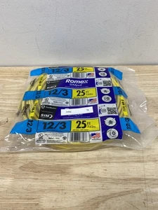 Southwire Romex 12/3 NM-B Indoor Wire 25', Yellow, with Ground - Picture 1 of 3