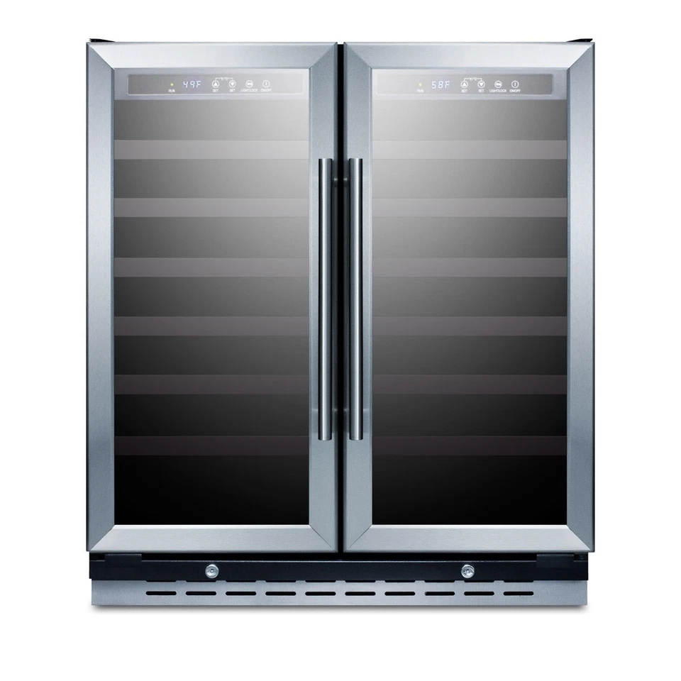 Summit SWC3066B Built-in Undercounter Dual Zone Wine Cellar