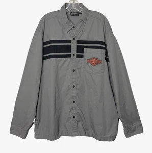 Camisa mecánica Harley Davidson para hombre 2XL gris bloque de color bolsillo logotipo bordado - Imagen 1 de 18